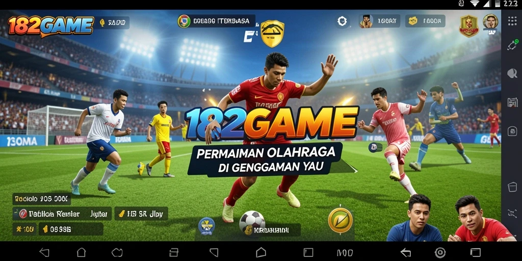 Tampilan gameplay seru dari 182GAME yang menampilkan aksi olahraga.