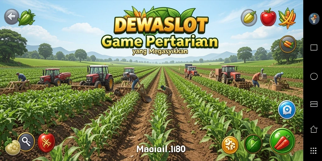 Tampilan gameplay DEWASLOT menampilkan aktivitas bercocok tanam yang seru.
