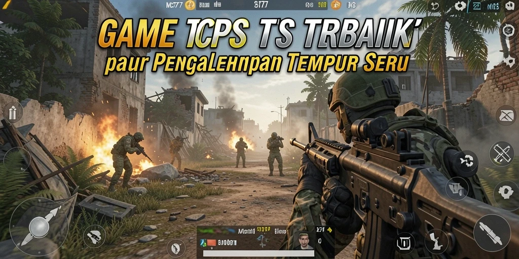 Tampilan gameplay seru di MC777 dengan perspektif TPS.