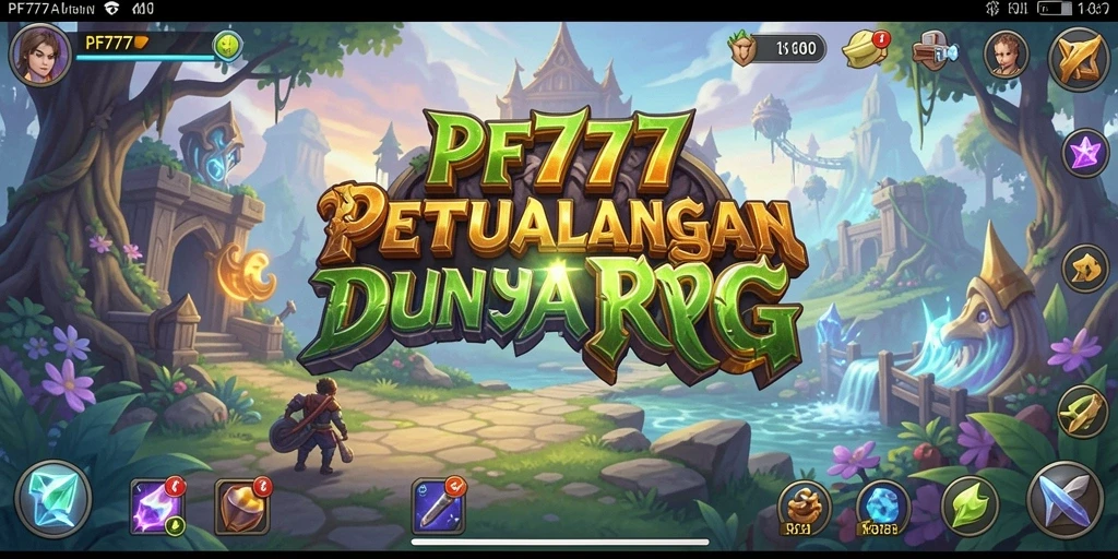 Menampilkan aksi seru dalam gameplay RPG PF777.