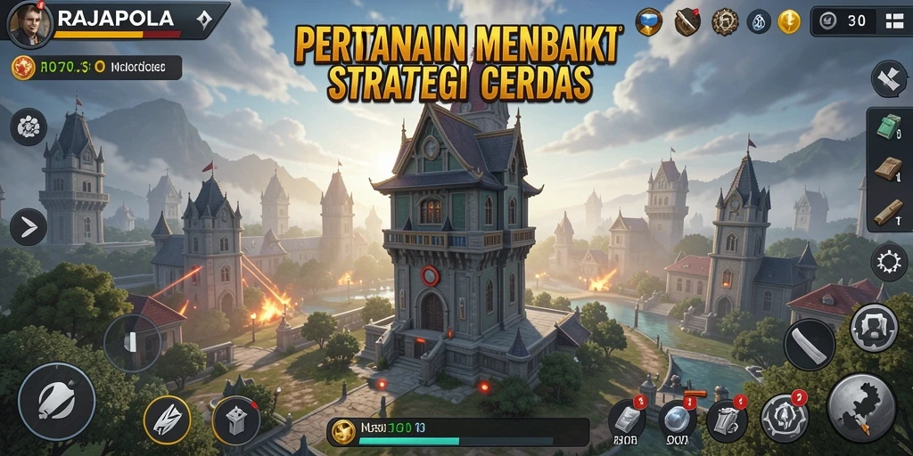 Gameplay menarik di RAJAPOLA dengan menara strategi yang kuat.