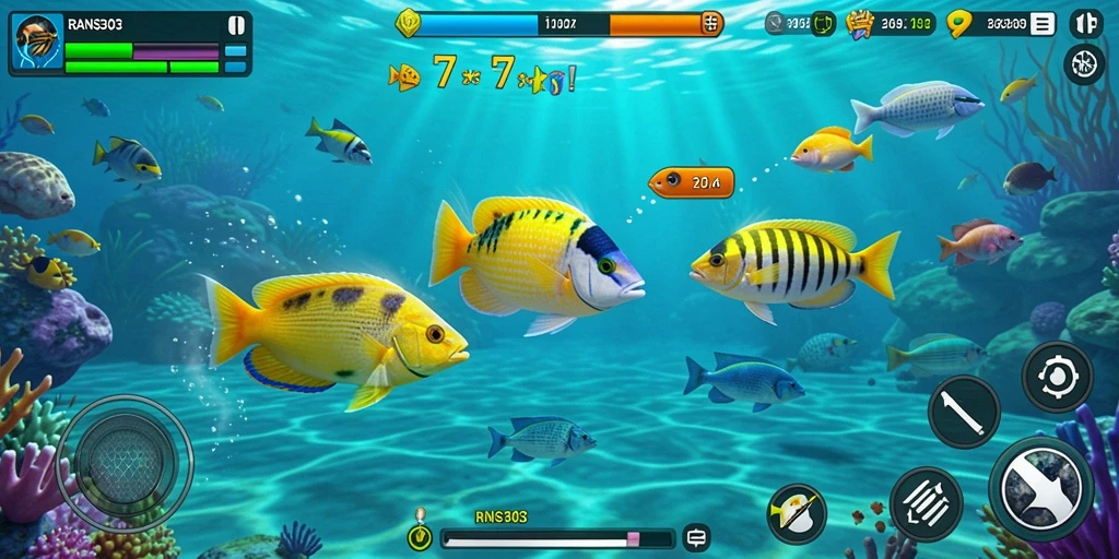 Gameplay menarik Tembak Ikan dengan grafis memukau.