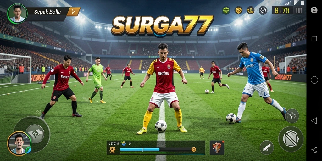 Gameplay seru dalam pertandingan sepak bola yang menantang di SURGA77.