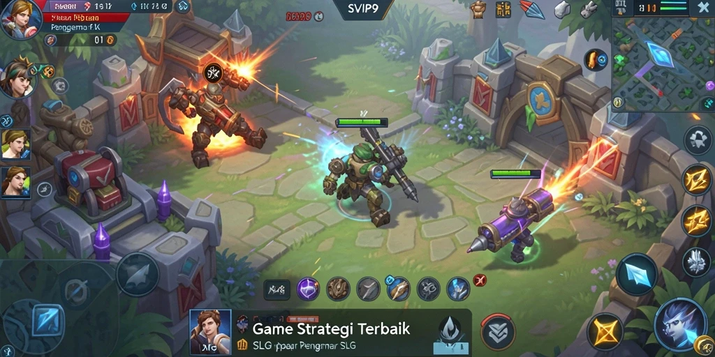 Tampilan menarik dari gameplay SLG di SVIP9.